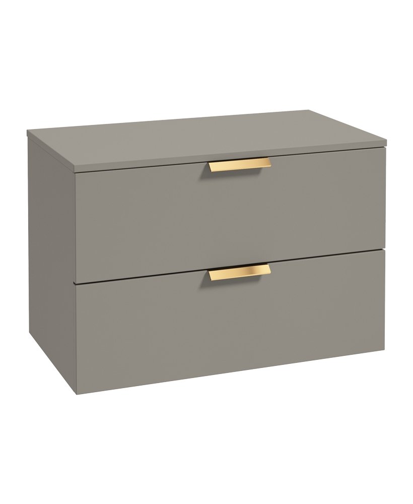 Stockholm 80cm Unit with Countertop Gold